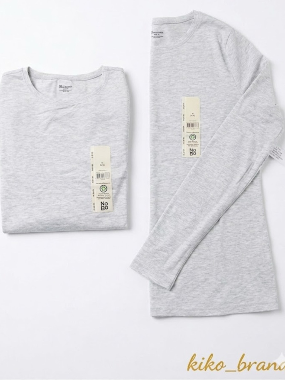 Light Gray Long Sleeve Crewneck Tee